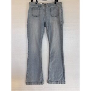 Shaynne Women's 32X34 Low Rise Boot Cut Flare NWT Light Denim Wash